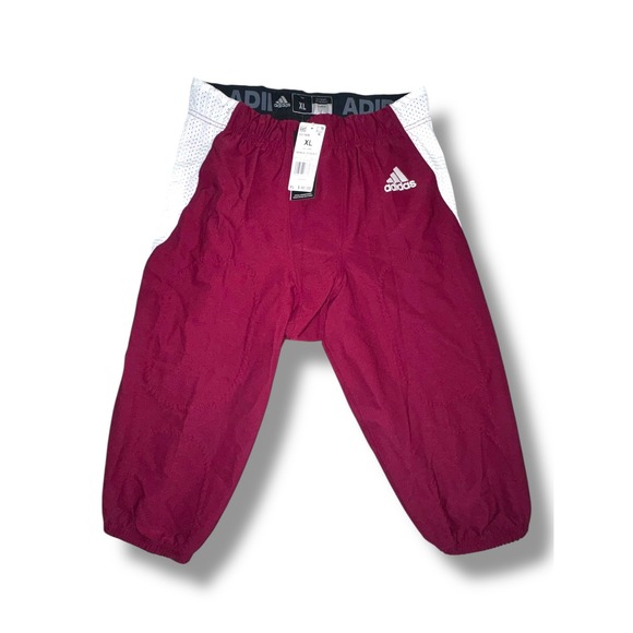 Adidas American Football Team College Burgundy Pants Mens XL Training Gym - Picture 1 of 10